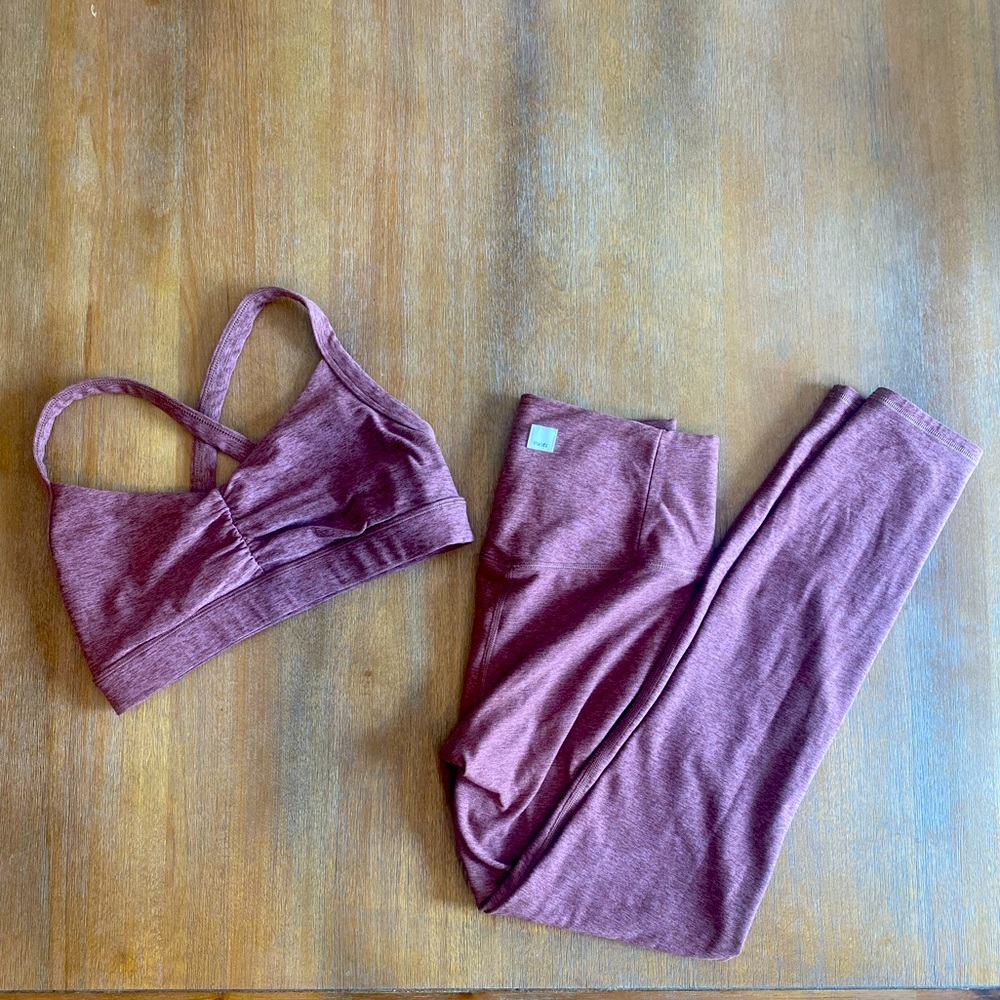Vuori set, both size small, heathered maroon